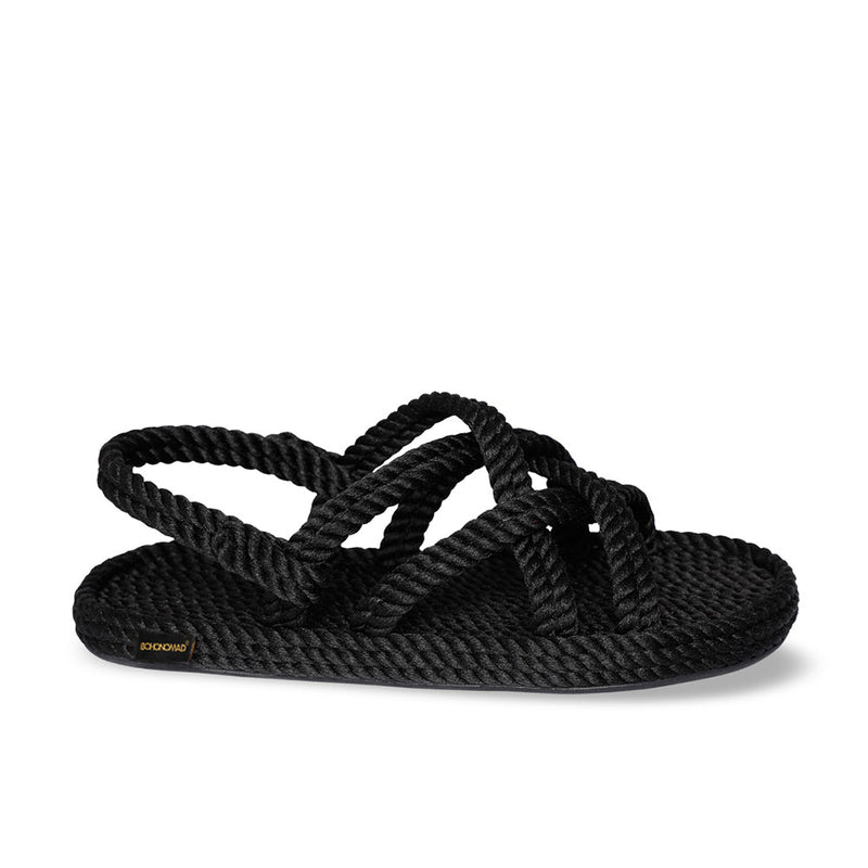 Bohonomad sandalo in corda nero