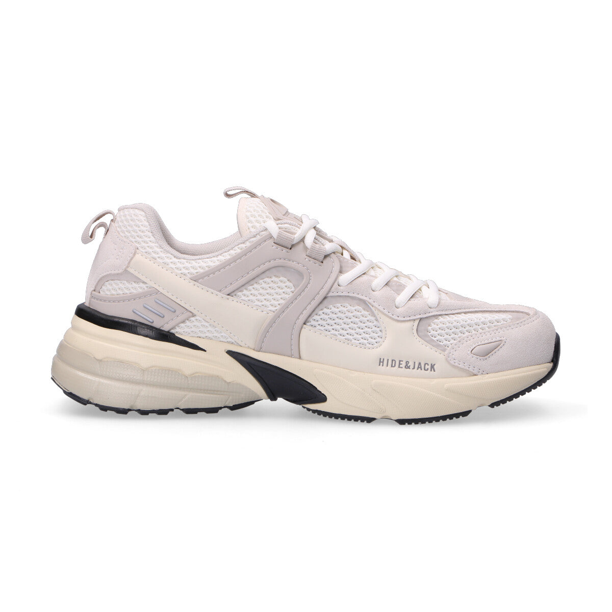 Hide&Jack sneaker Running 2000 in pelle,camoscio e nylon bianca