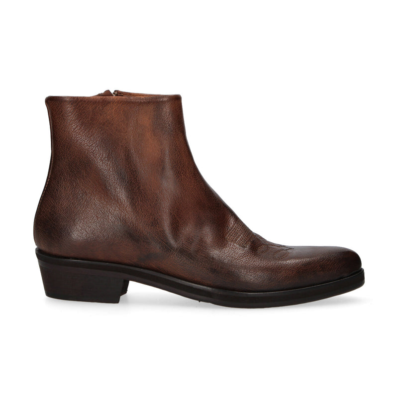 Pawelk's tronchetto texano in pelle marrone
