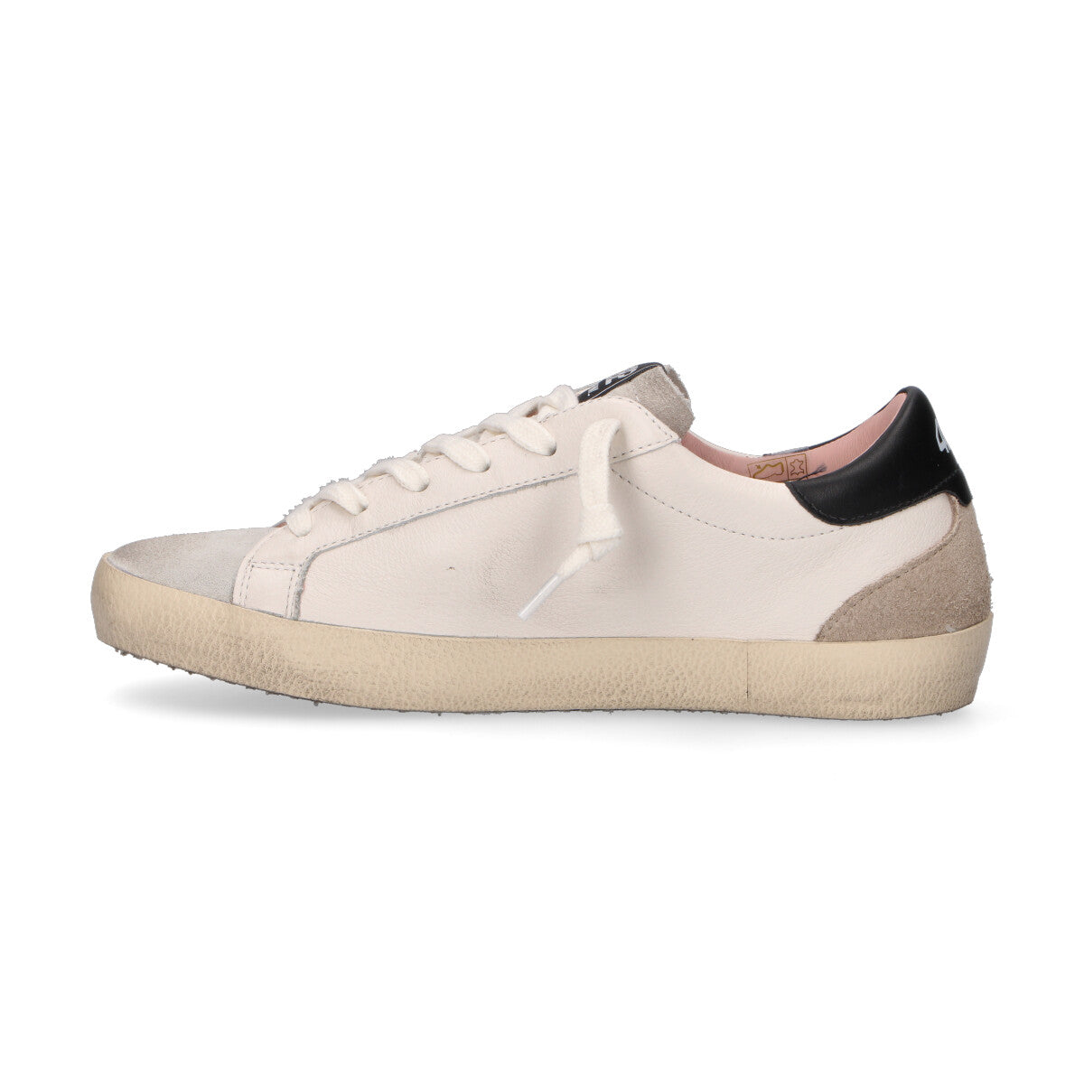 4B12 sneaker Suprime in pelle bianca con strass