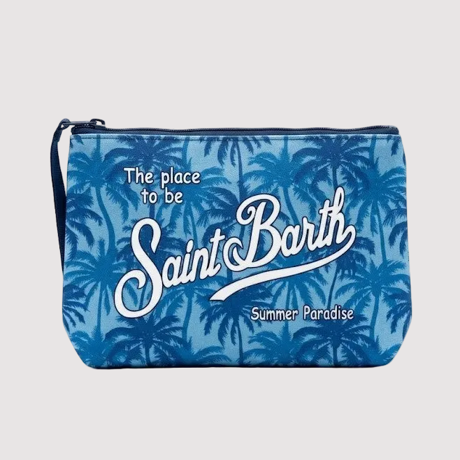 Mc2 Saint Barth pochette aline palm forest blu