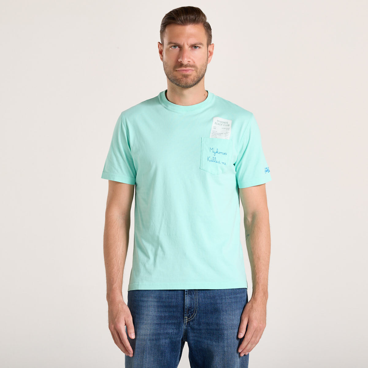Mc2 Saint Barth t-shirt austin killed bill verde acqua