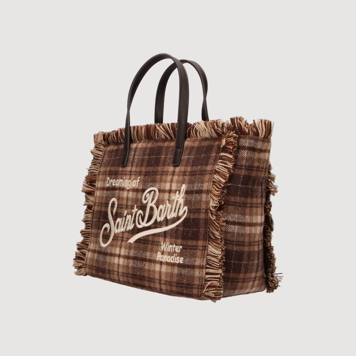 Mc2 Saint Barth borsa Colette Wool in Tartan