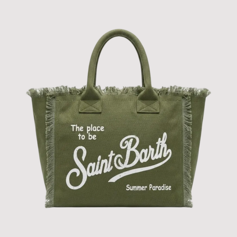 Mc2 Saint Barth borsa Vanity in canvas Military