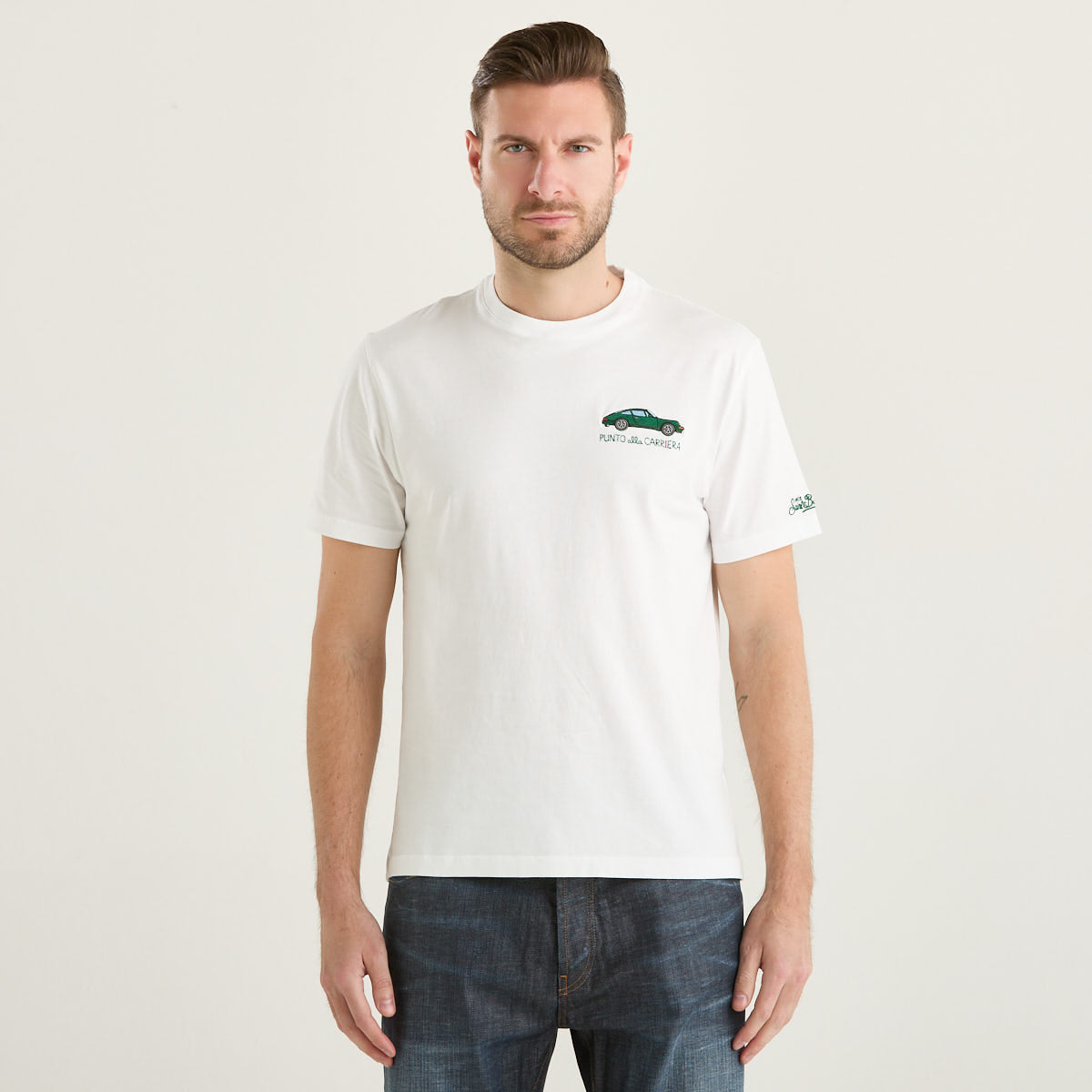 Mc2 Saint Barth t-shirt carriera car bianca