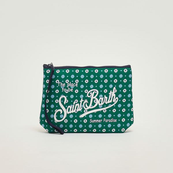MC2 Saint Barth pochette Aline flower tie verde