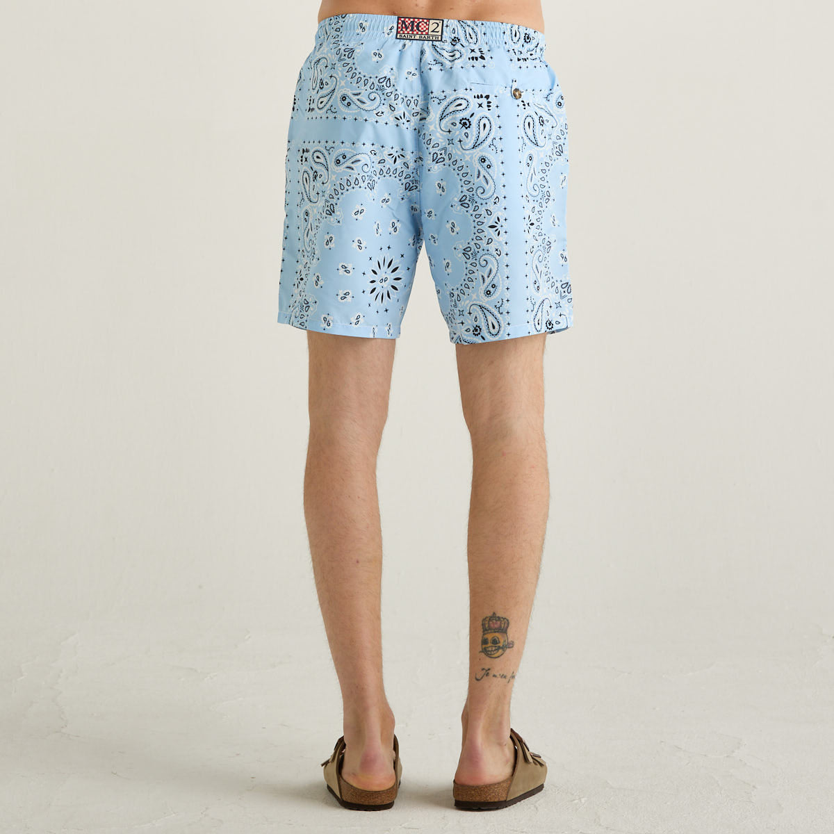 Mc2 Saint Barth costume bandanna round azzurro