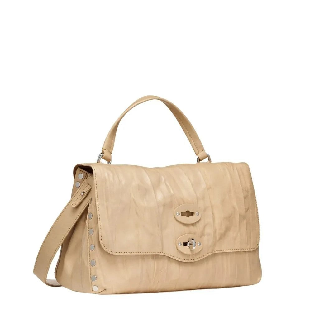 Zanellato borsa Postina S Plissè beige Lio grande