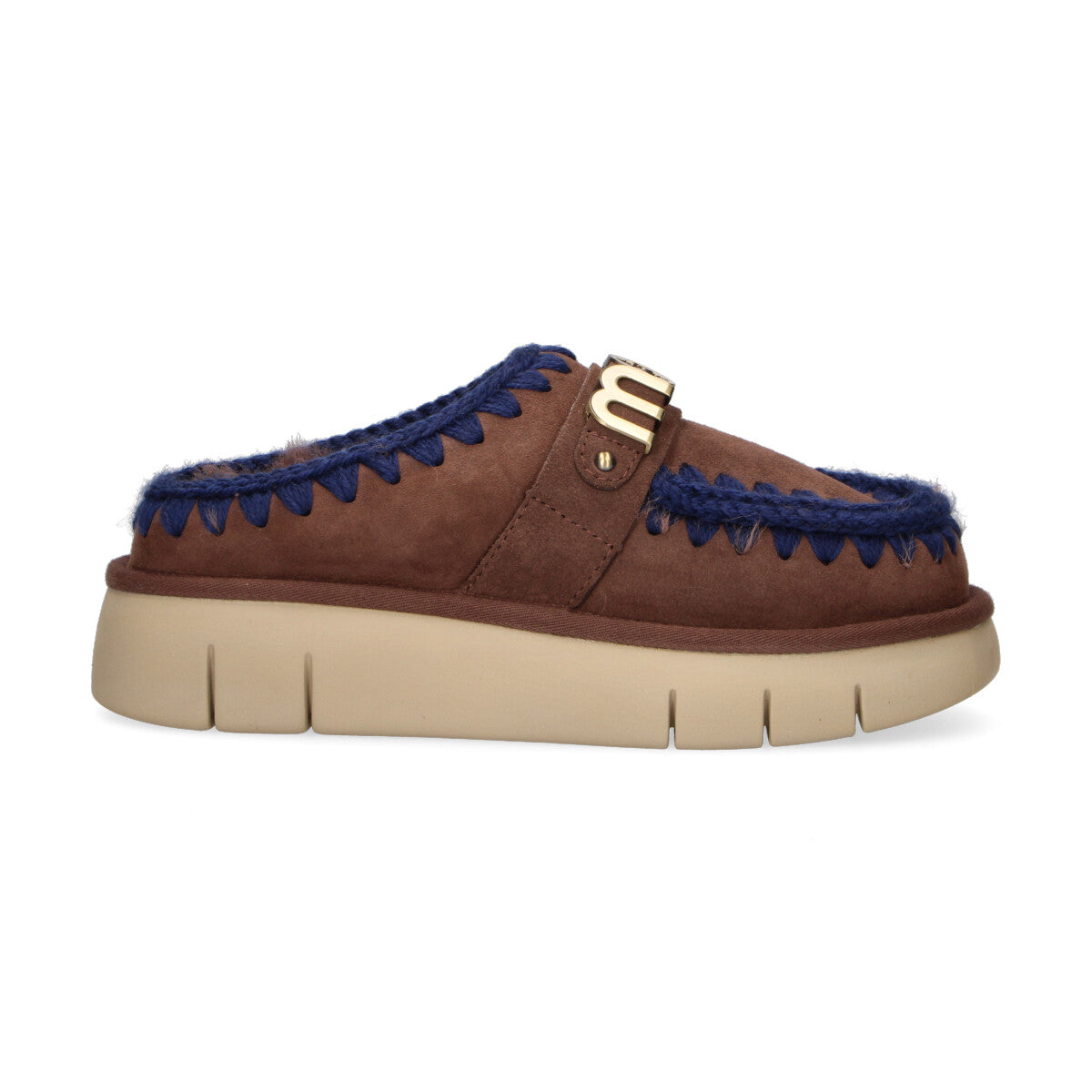 Mou ciabatta Bounce Clog metal logo marrone