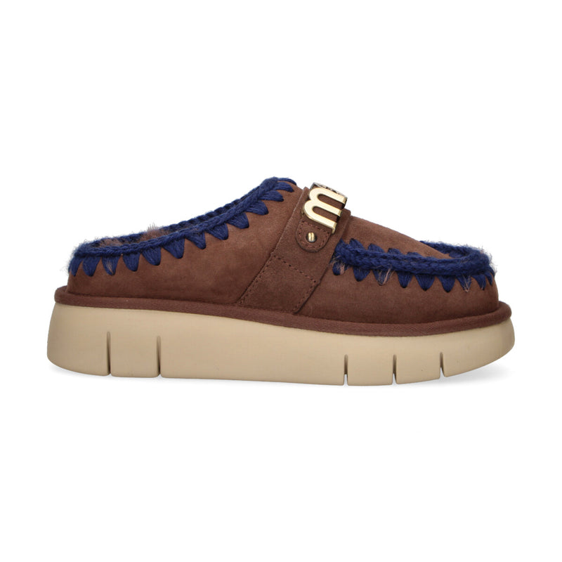 Mou ciabatta Bounce Clog metal logo marrone