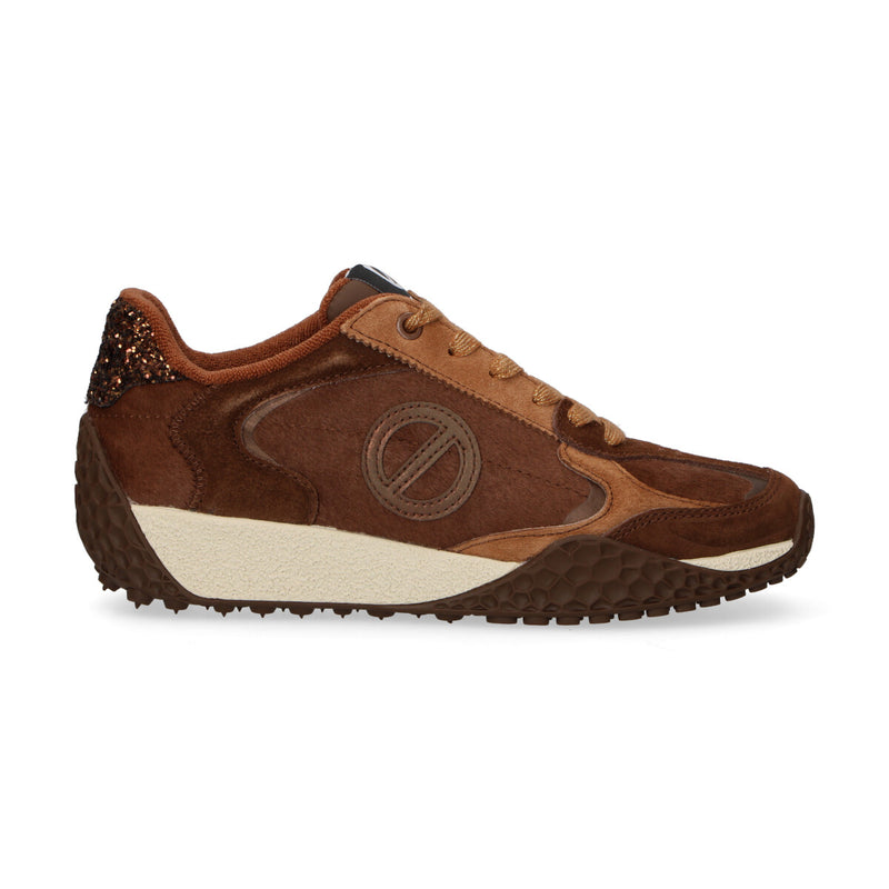 No Name sneaker Kate in cavallino marrone