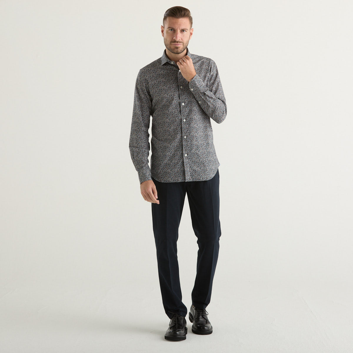 Xacus camicia Washed Tailor in fantasia
