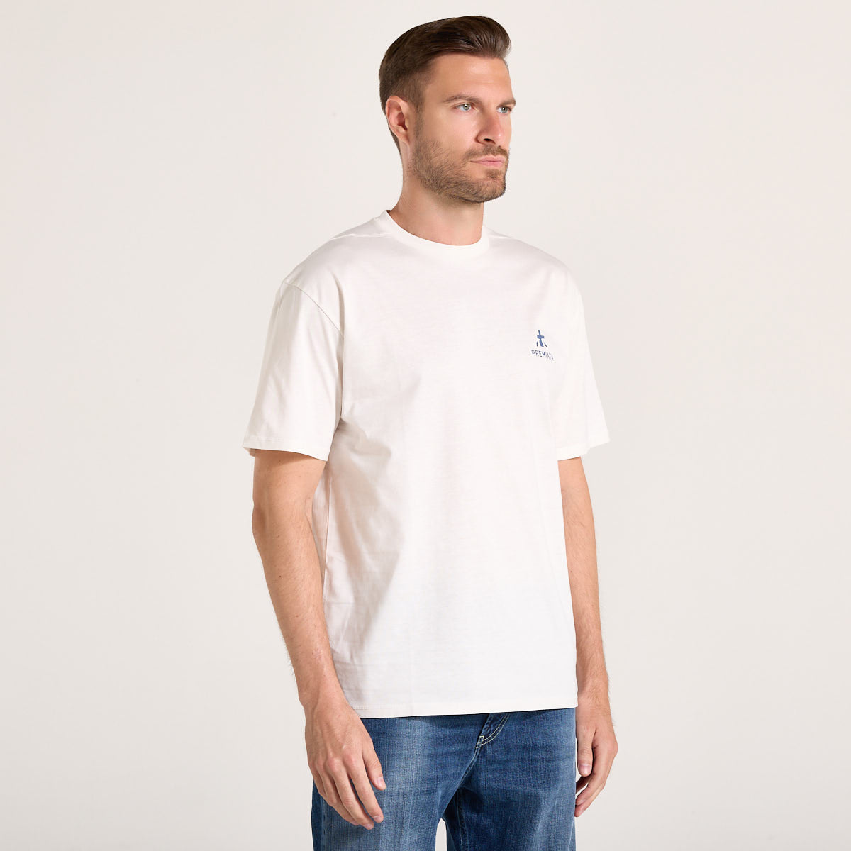Premiata t-shirt girocollo in tessuto bianco