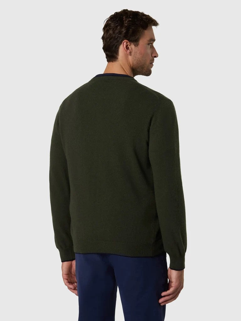 North Sails maglione girocollo in misto cashmere Forest night