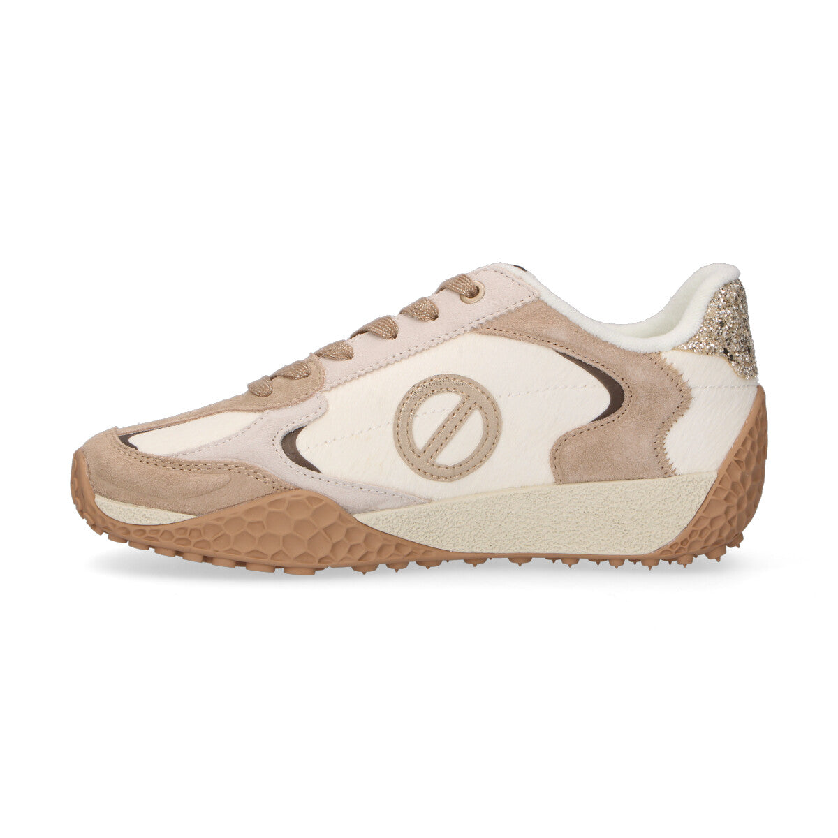 No Name sneaker Kate in cavallino panna