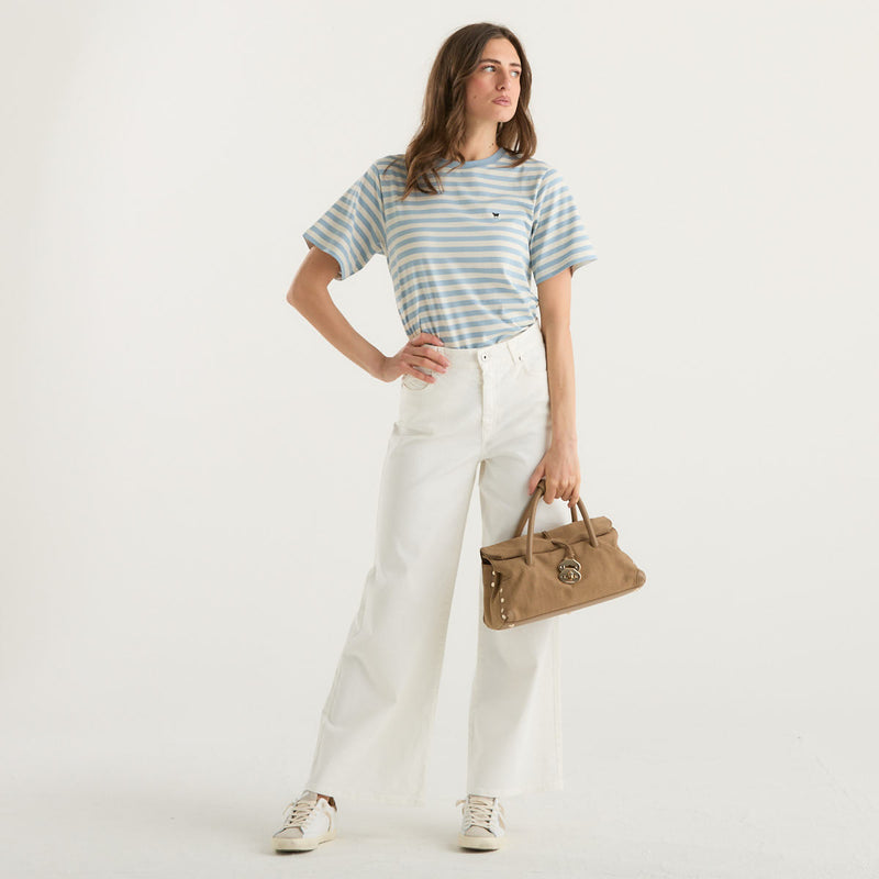 Weekend MaxMara pantalone wide leg bianco