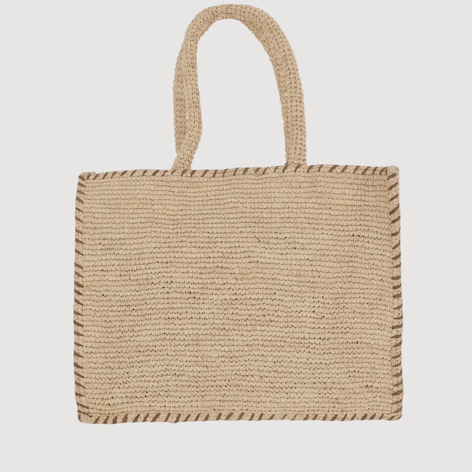 Mc2 Saint Barh borsa vanity raffia natural border