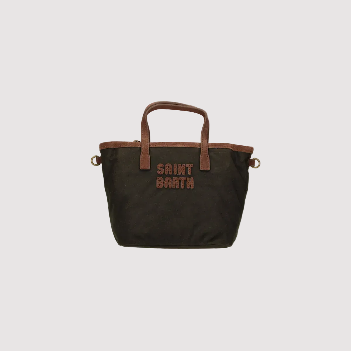 Mc2 Saint Barth borsa City Bag Mini Wax in tessuto verde
