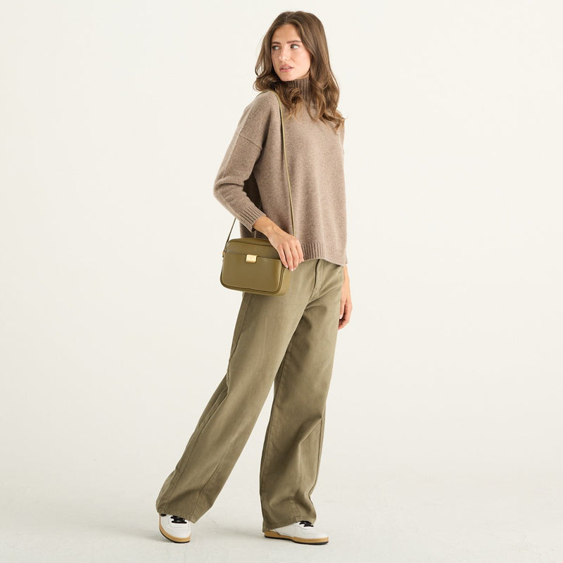 Weekend Max Mara maglia donna Borgia dolcevita in lana noce mélange
