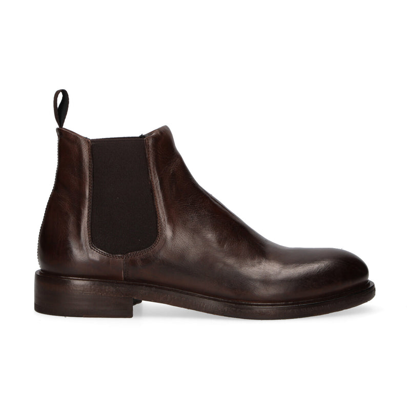 Ducanero beatles con elastici in pelle marrone
