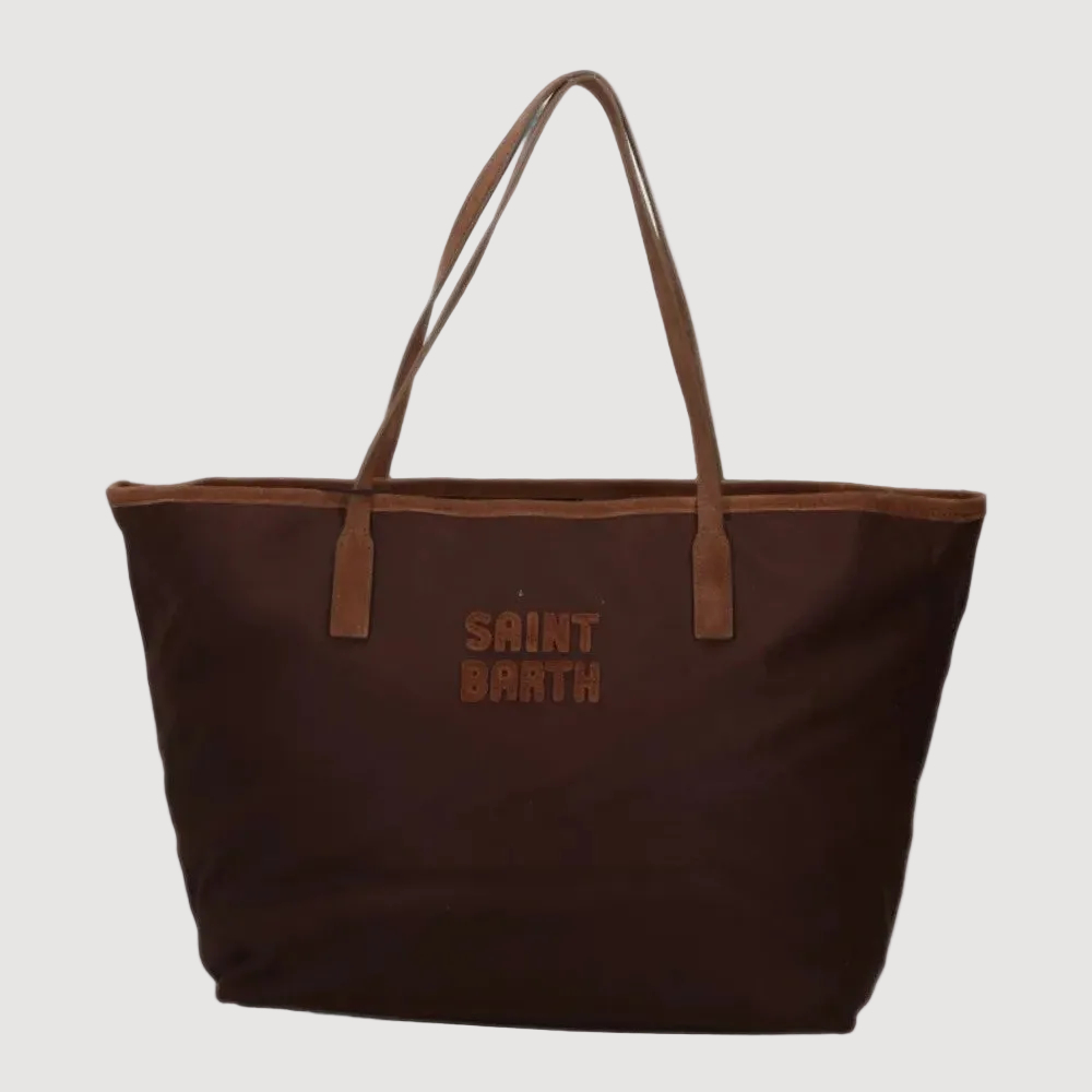 Mc2 Saint Barth borsa City Bag Wax in nylon marrone