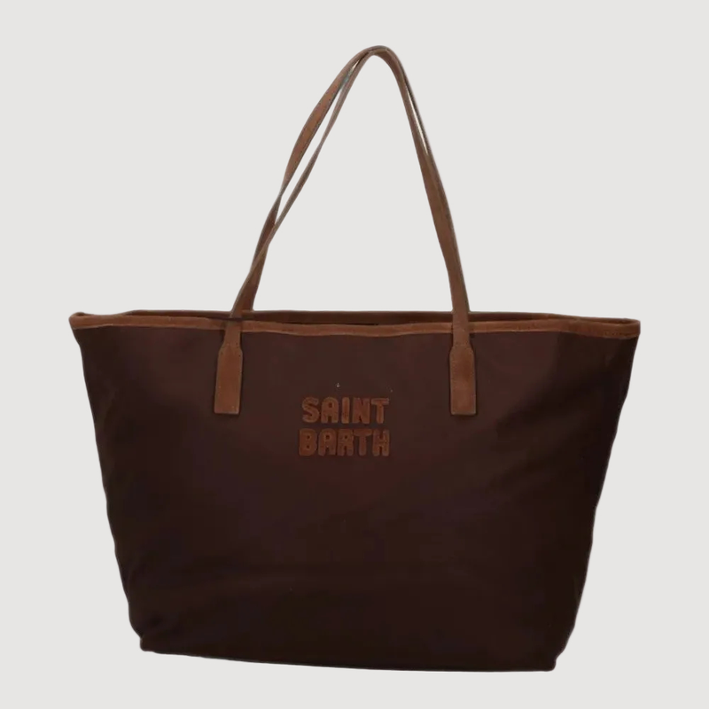 Mc2 Saint Barth borsa City Bag Wax in nylon marrone
