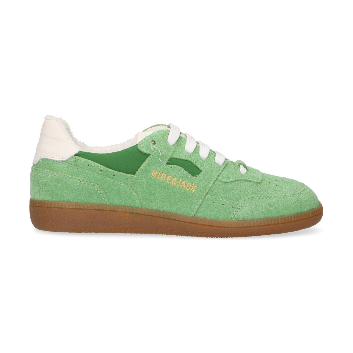 Hide&Jack sneaker in camoscio,nylon e pelle verde