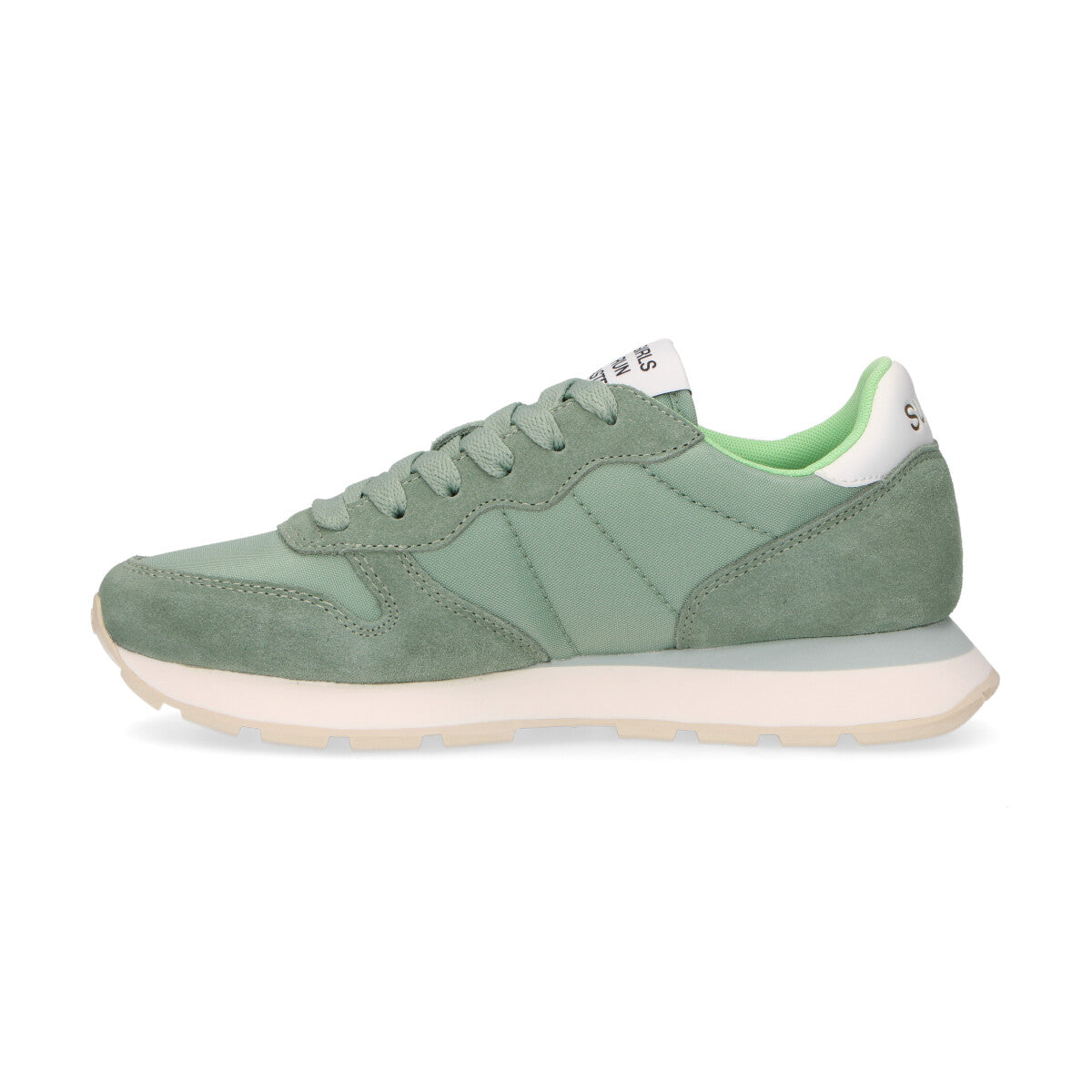Sun68 sneaker Ally Solid in camoscio e nylon verde