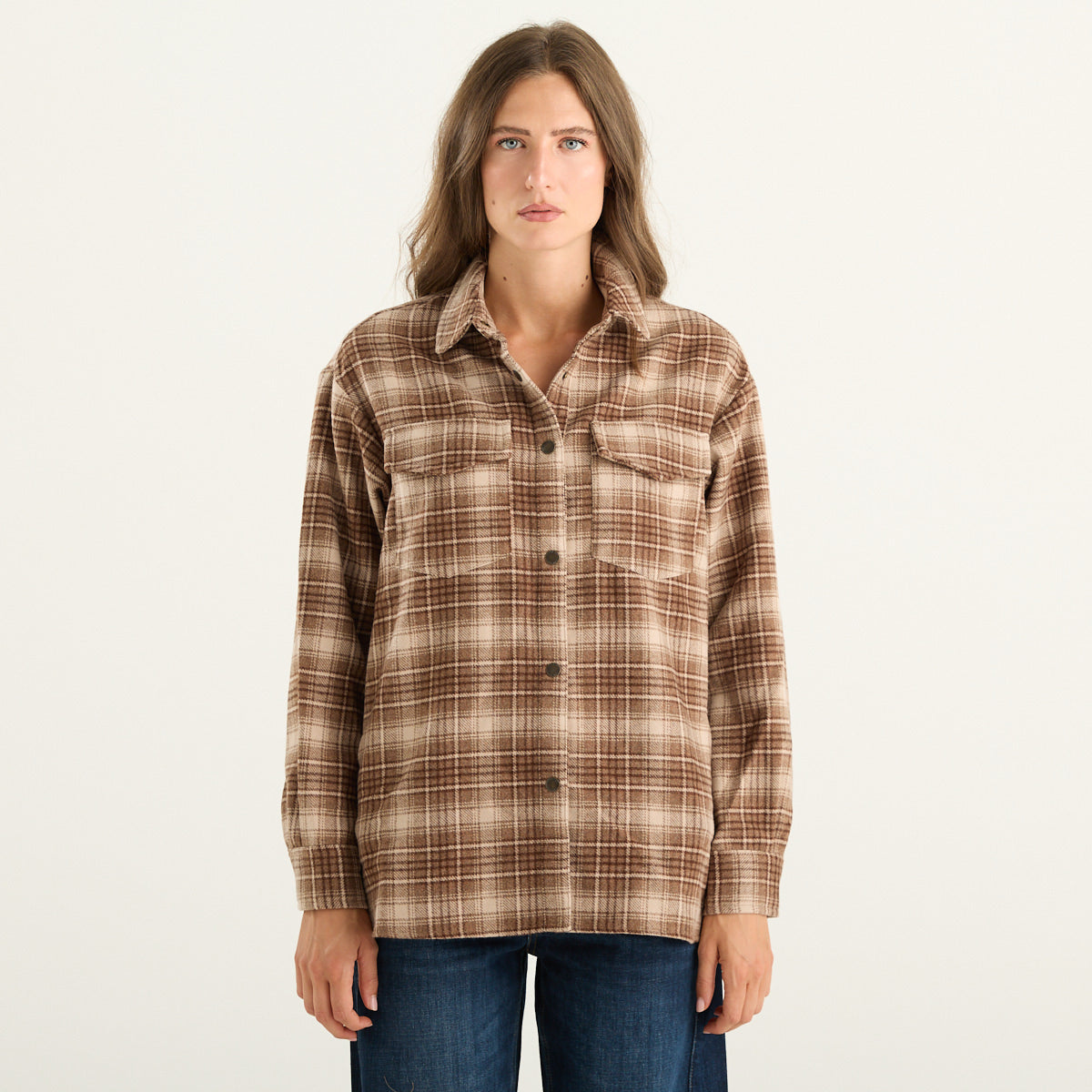 MC2 Saint Barth – Camicia Cambry in flanella tartan marrone