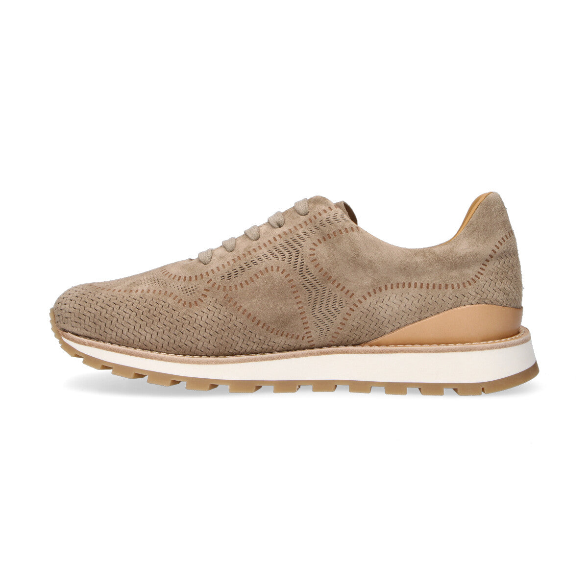 Testoni sneaker in camoscio beige