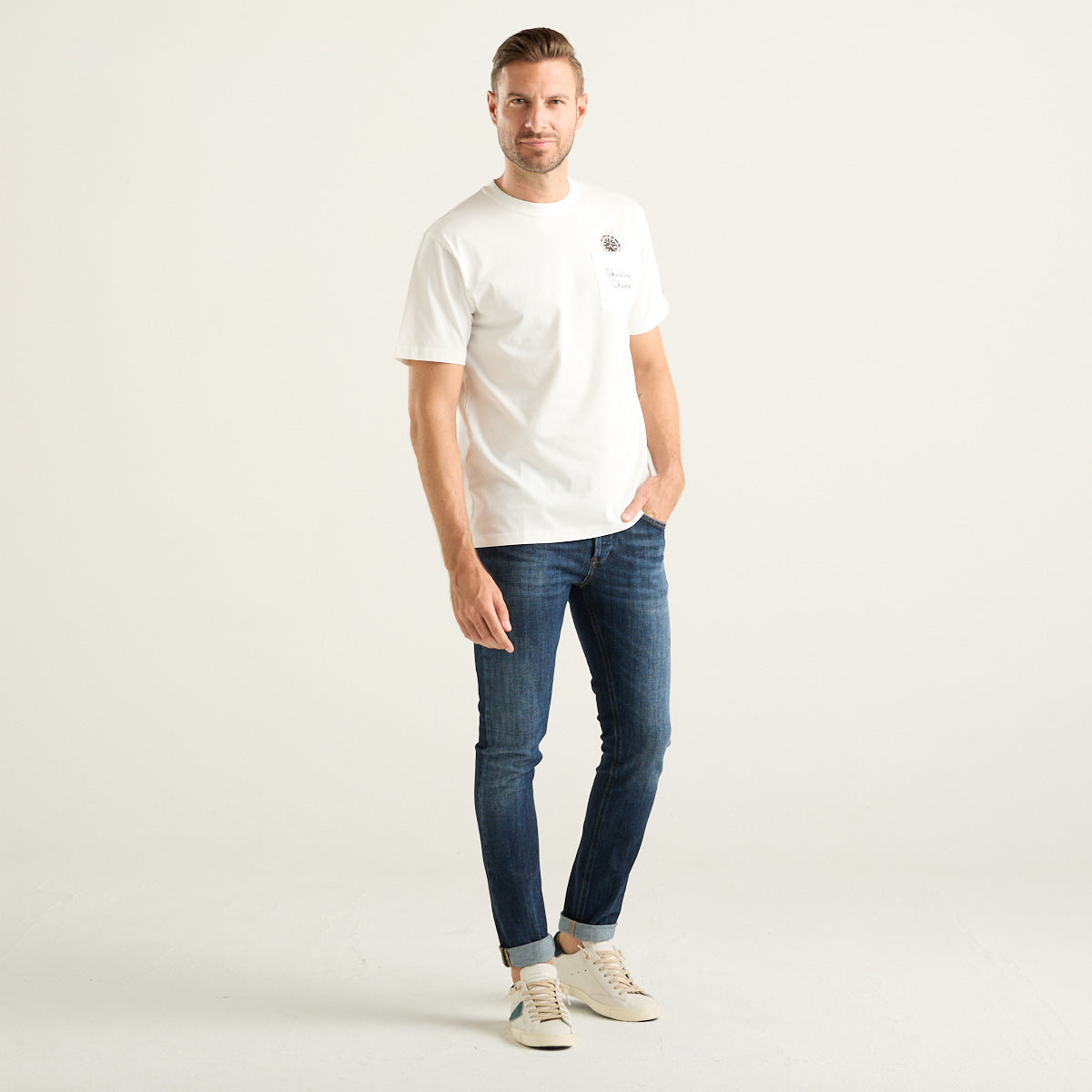Mc2 Saint Barth t-shirt con ricamo "Ghosting Champ" in cotone bianca