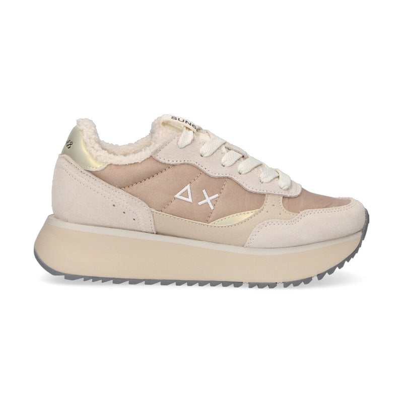 Sun68 sneaker Big Ally Teddy in camoscio beige