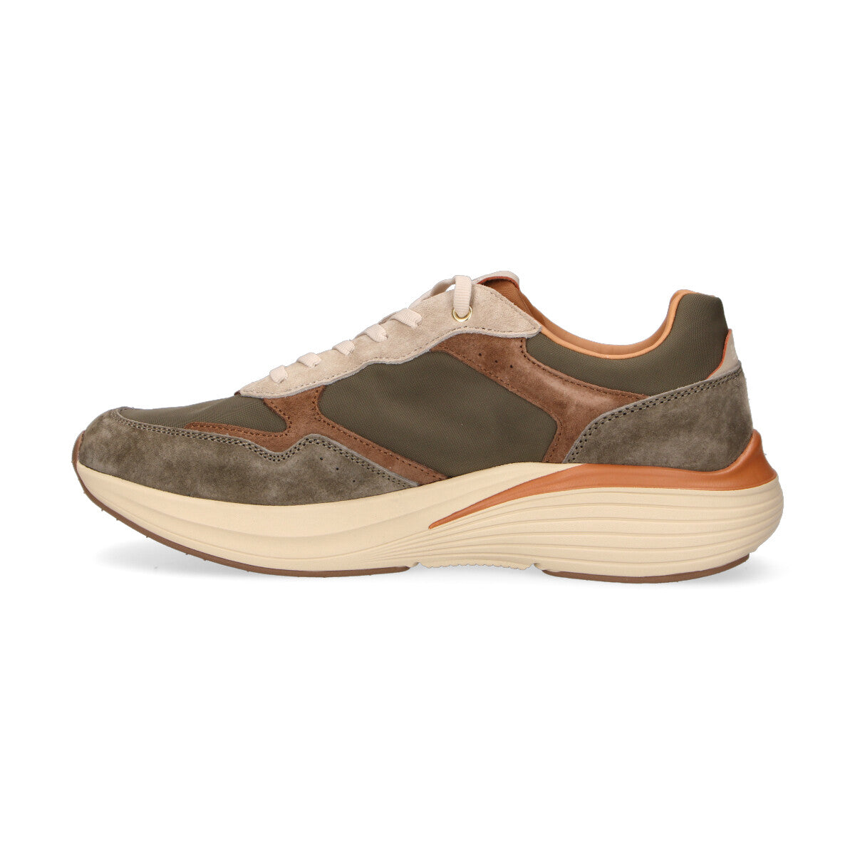 Blauer sneaker Lander in nylon verde