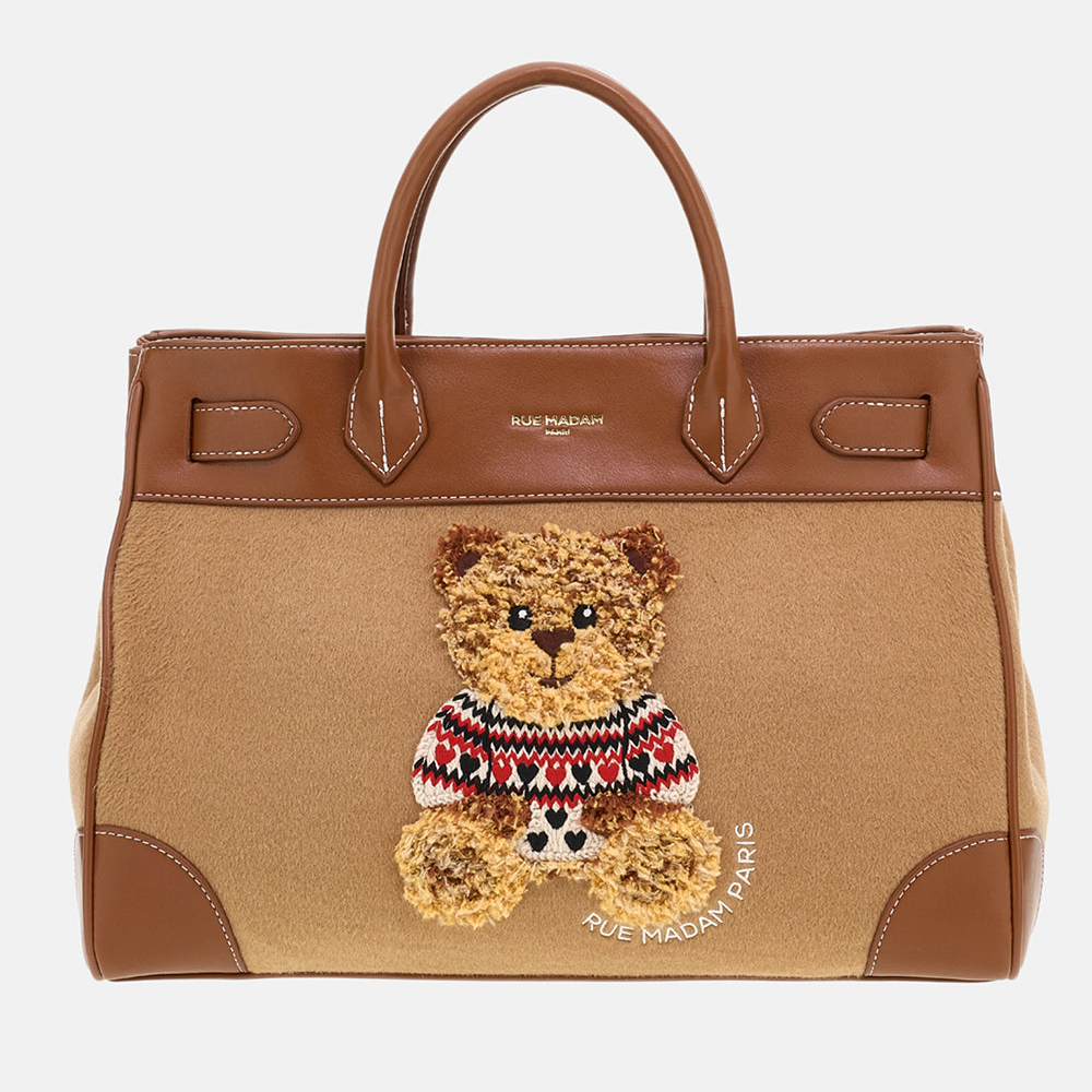 Rue Madam Paris Marvin Love tote bag cuoio