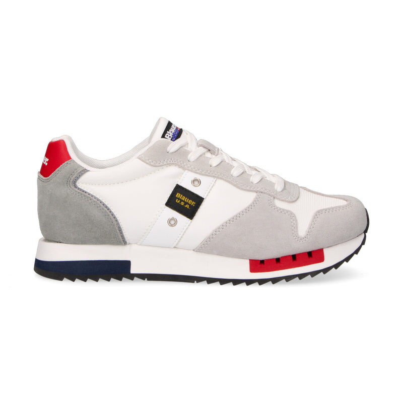 Blauer sneaker Queens in nylon bianca