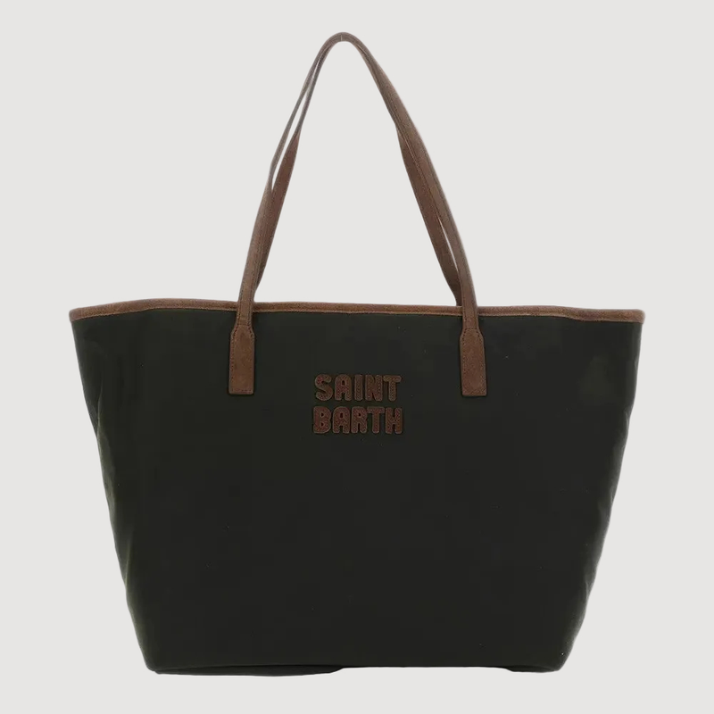 Mc2 Saint Barth borsa City Bag Wax in nylon verde scuro