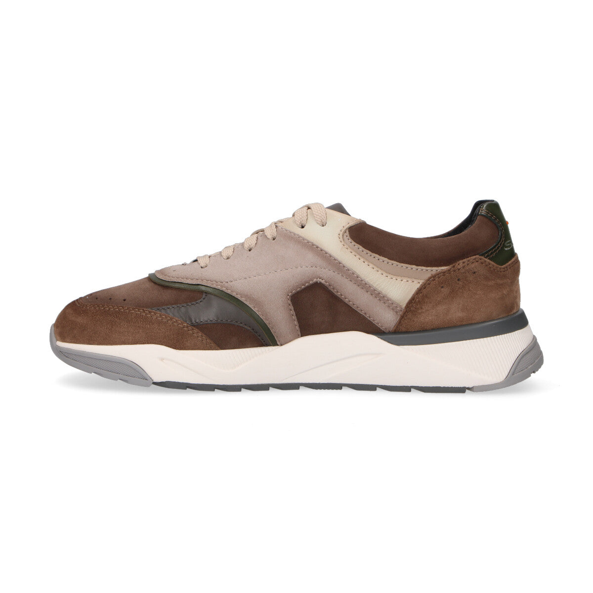 Santoni sneaker in camoscio beige