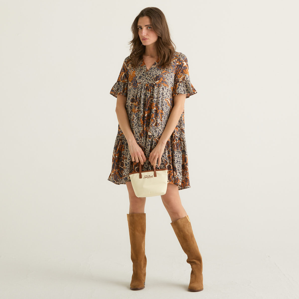 Weekend MaxMara abito in jersey di cotone multicolor