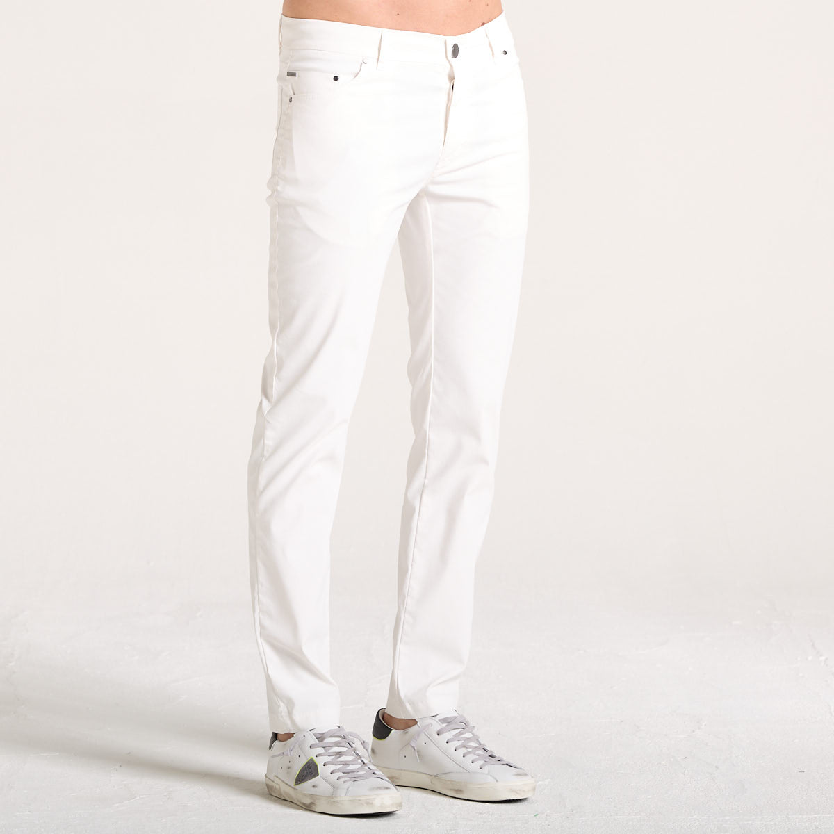 RRD pantalone 5 tasche marina chalk bianco