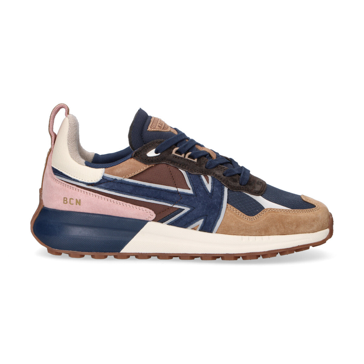 Kaotiko sneaker Vancouver in nylon blu e marrone