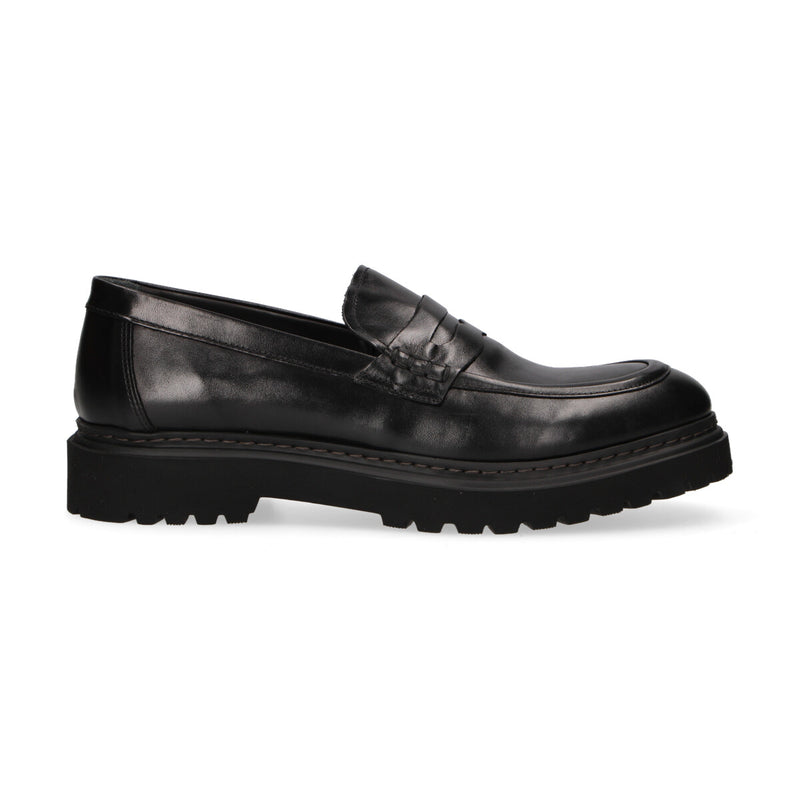 Pawelk's mocassino in pelle nera