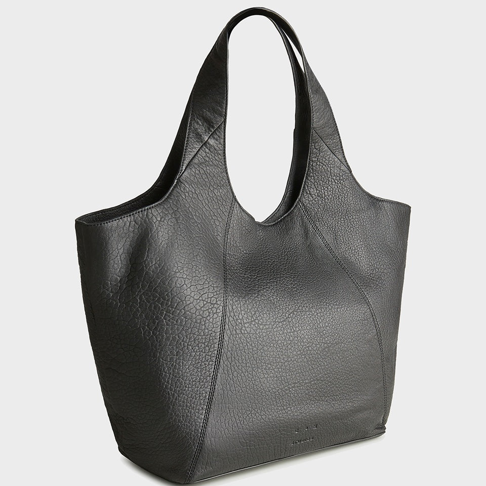 Copenhagen borsa vintage in pelle granulata nera