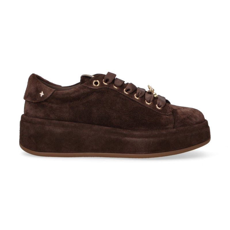 Gio+ sneaker Oliva in camoscio testa di moro