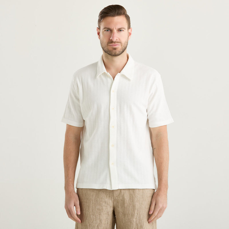Wool & Co camicia in tessuto panna