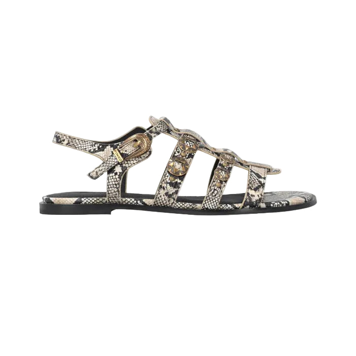 Pinko sandalo Milly con cinturini pelle pitonata