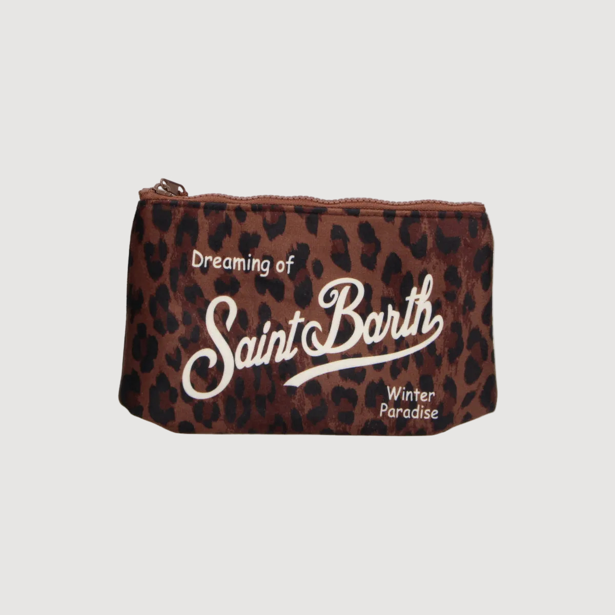 Mc2 Saint Barth pochette Aline dark leopard logo bianco