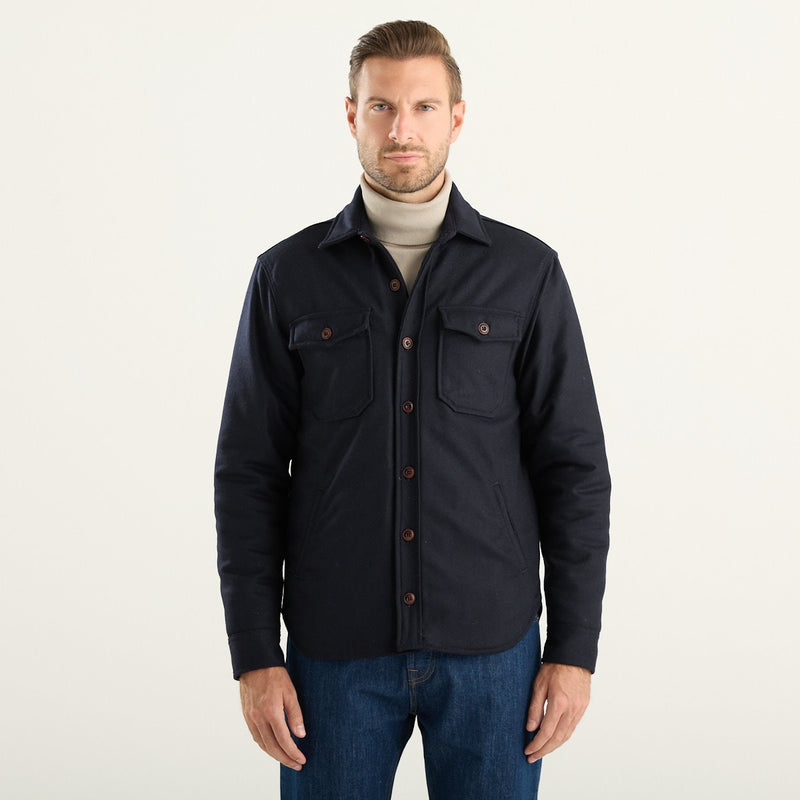 Bl’ker Vintage giacca camicia uomo Hunter blu navy