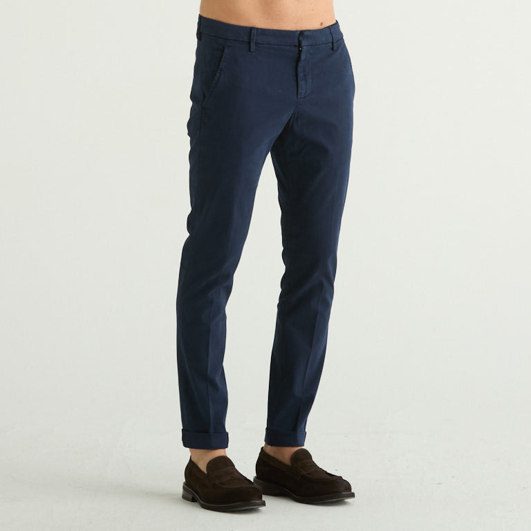 Dondup pantalone chino gaubert in tessuto blu