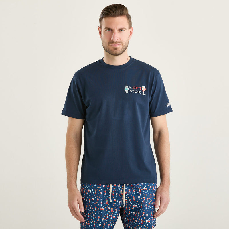 Mc2 Saint Barth t-shirt spritz clock blu