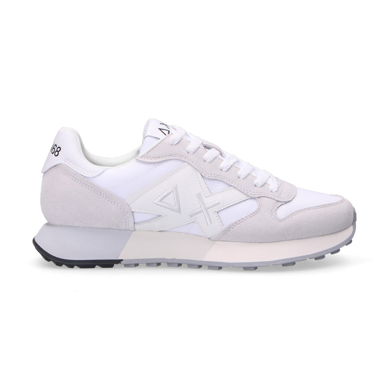 Sun68 sneaker Jaki 2.0 Bicolor in camoscio e nylon bianca